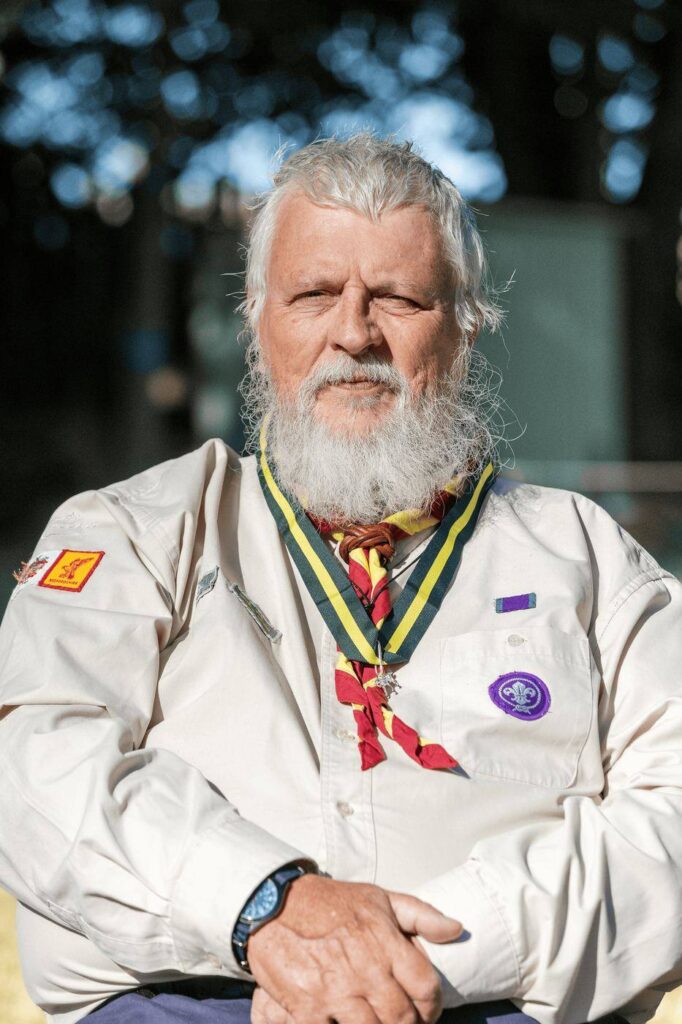 Portrait of Gerald Law in uniform at Ross Park